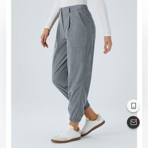 HALARA Gray Casual Corduroy Joggers